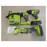 RYOBI 18V CORDLESS MULTI TOOL DRILL 2 BATTERY LOT