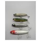 4 Heddon Zara Spook Vintage Fishing Lures