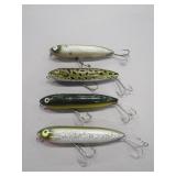 4 heddon Zara Spook Vintage Fishing Lures