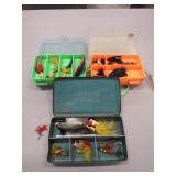 Fly Fishing Flies, Lures, and Tackle Boxes