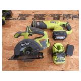 Ryobi cordless tool lot 2 Saws 2 battery & charger