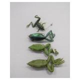 4 Frog Soft Plastic Lures Bait 1 Burke Vintage