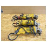 3 Dewalt angle grinder