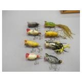 8 Hula Popper Vintage Fishing Lures