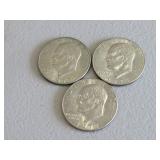 3 Roosevelt Silver Dollar Coins