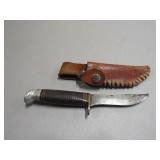 Western USA Fixed Blade Knife with Sheath