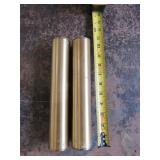 2 brass clock weights