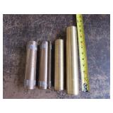 Vintage brass clock weights