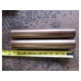 2 brass clock weights