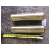 2 brass clock weights