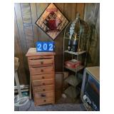 wood multidrawer unit and shelf