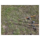fishing poles and reels