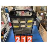 parts caddy full of brass fittings