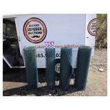 4 rolls of green fencing