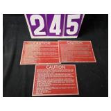 vintage signs caution metal