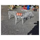 3 light up motorized reindeer