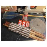 saw blade lantern paddle cot vintage lot