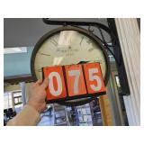 large double sided hanging clock
