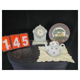 clock teapot lot