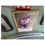 framed print of flowers
