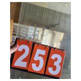 1/4 tempered door glass 3 pcs