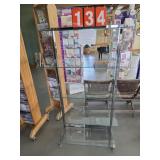 glass display store rack