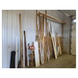 contents of the corner trim, tar paper lumber