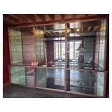custom made shelf glass mirror and cherry 151x64