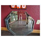 bevelled glass mirror octagon shaped