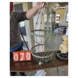 2 hanging metal baskets