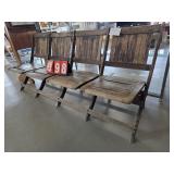 folding vintage theater seats set of 4
