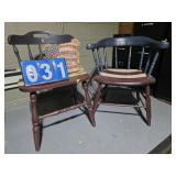 pair of chairs and pillow american flag themed