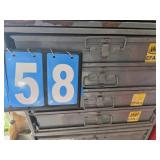 parts bin organizer 4 drawer with contents