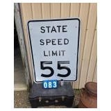 big 55 mph sign