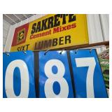 SIXT LUMBER SAKRETE sign