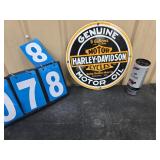 Harley Davidson porcelain sign