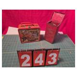 Emergency lunch box and reflectors vintage
