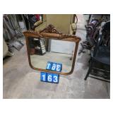 antique mirror oak frame