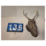 painted deer skull mounted
