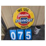 Chevrolet porcelain sign