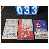 1950s Baseball programs Yankees Giants indians
