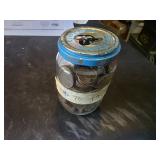1940 to 49 wheat pennies in a jar