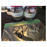 2 jars of pennies i pictured the wheat ones
