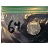 1964 silver kennedy half dollar
