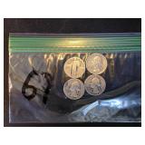 4 silver quarters standing liberty 1928 39 40 57
