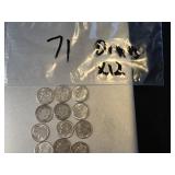 12 silver dimes