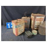 oil cans antique lubolene All American