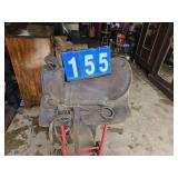antique leather horse saddle