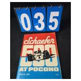 1978 Schaffer 500 program with racer autographs