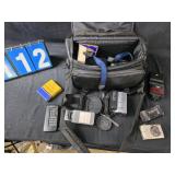 sony handycam and cannon powershot camera